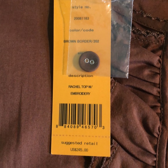 Tory Burch Brown Pink Yellow Sleeveless Tunic NWT - Picture 10 of 14